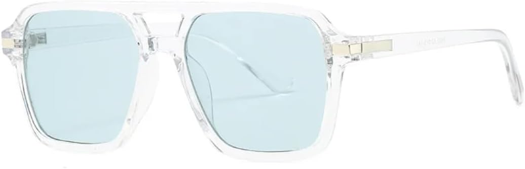 

Солнцезащитные очки для мужчин и женщин - защита UV400 - градиентные линзы коричневого цвета с леопардовым принтом для занятий спортом на открытом воздухе и вождения DSVIGF, Clear-blue