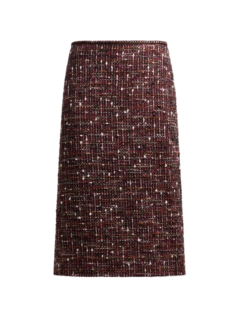 Твидовая юбка до колена средней длины Etro, красный