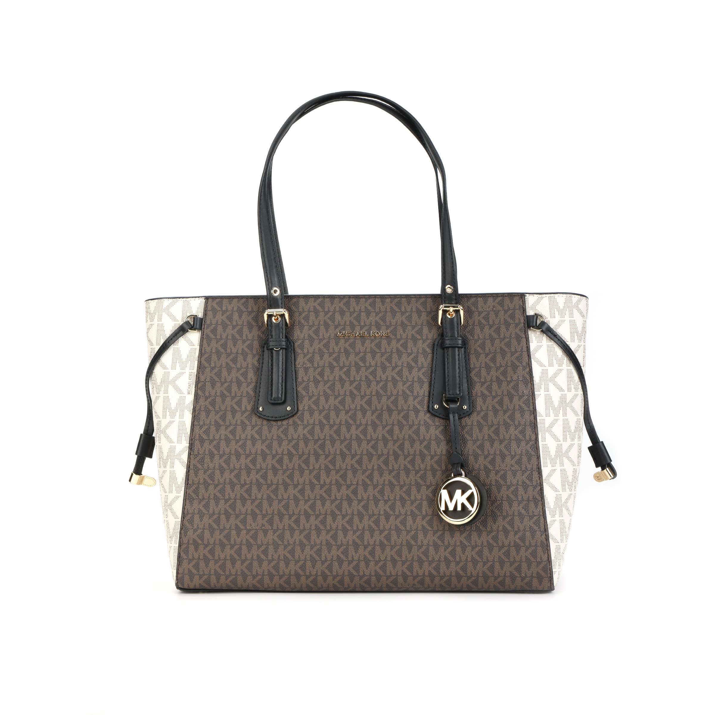

MICHAEL KORS Сумка-шоппер Voyager Canvas, женская, коричневая, ванильная