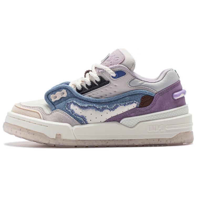 

Кроссовки LINING 001 BTC Skateboarding Shoes Women's Low-top White/blue/purple, белый/синий/фиолетовый