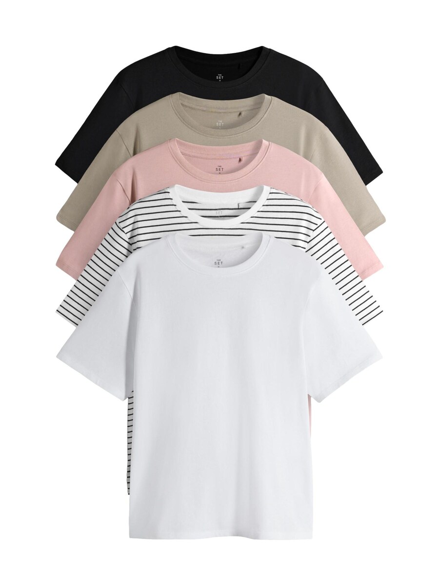 

Рубашка The Set, светло-коричневый/темно-розовый/черный/белый