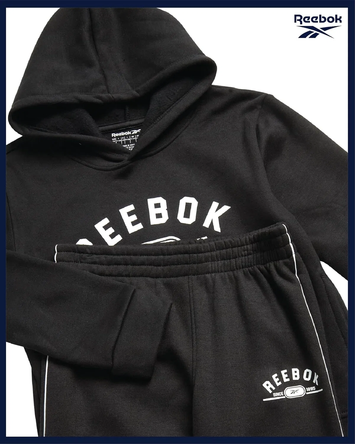 Детский спортивный костюм Reebok, 2 предмета, Urban Black — фото 4