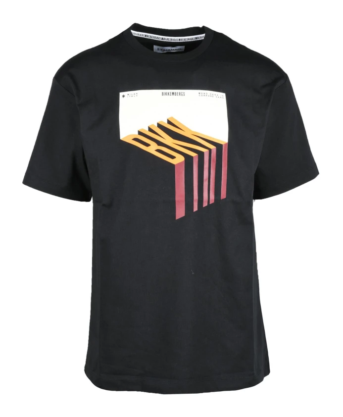 

Хлопковая футболка Bikkembergs, черный