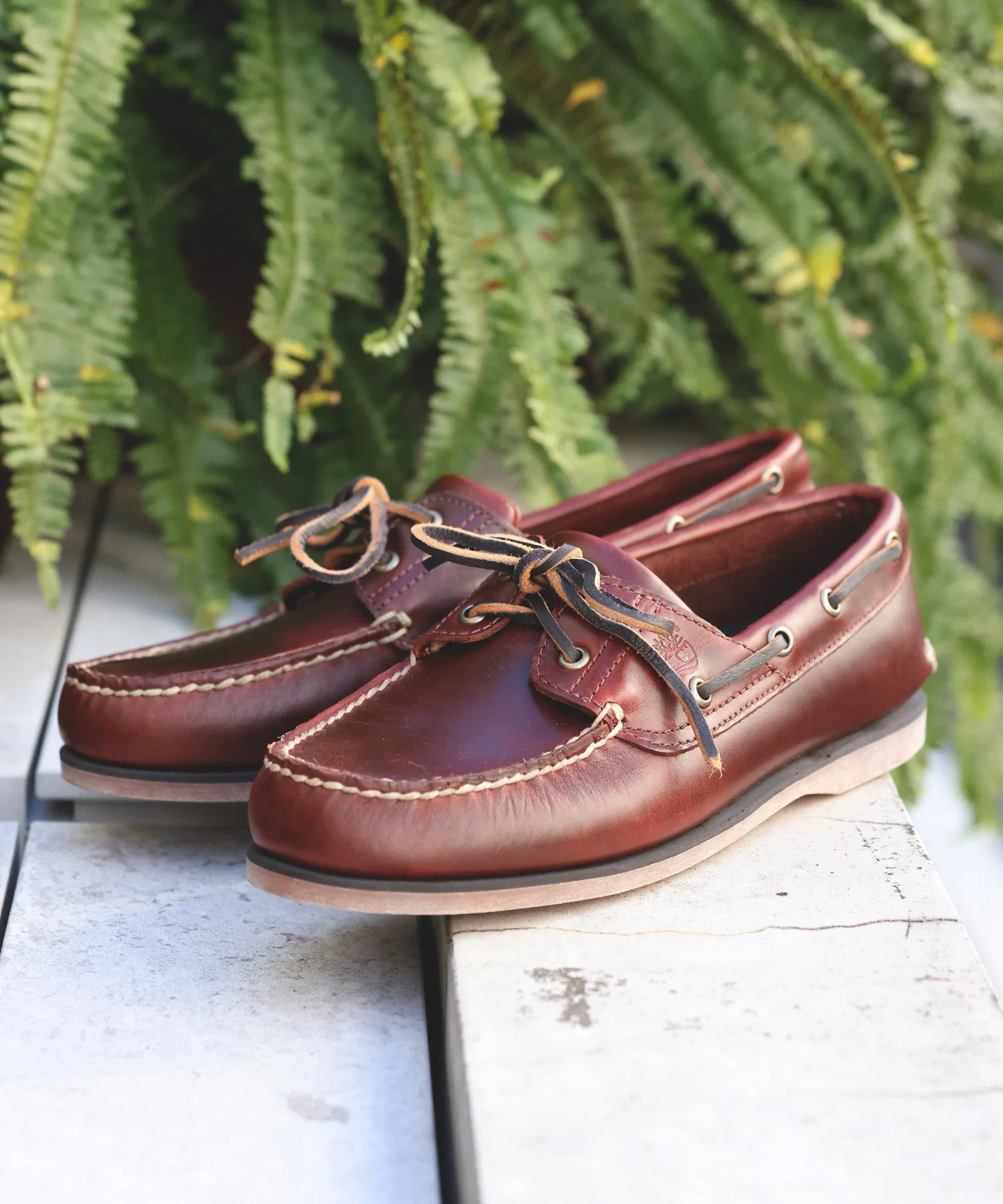 Мужские мокасины Timberland классические бордовые