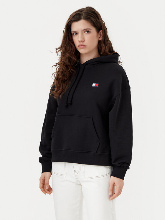 

Толстовка свободного кроя Badge DW0DW19414 Tommy Jeans, черный