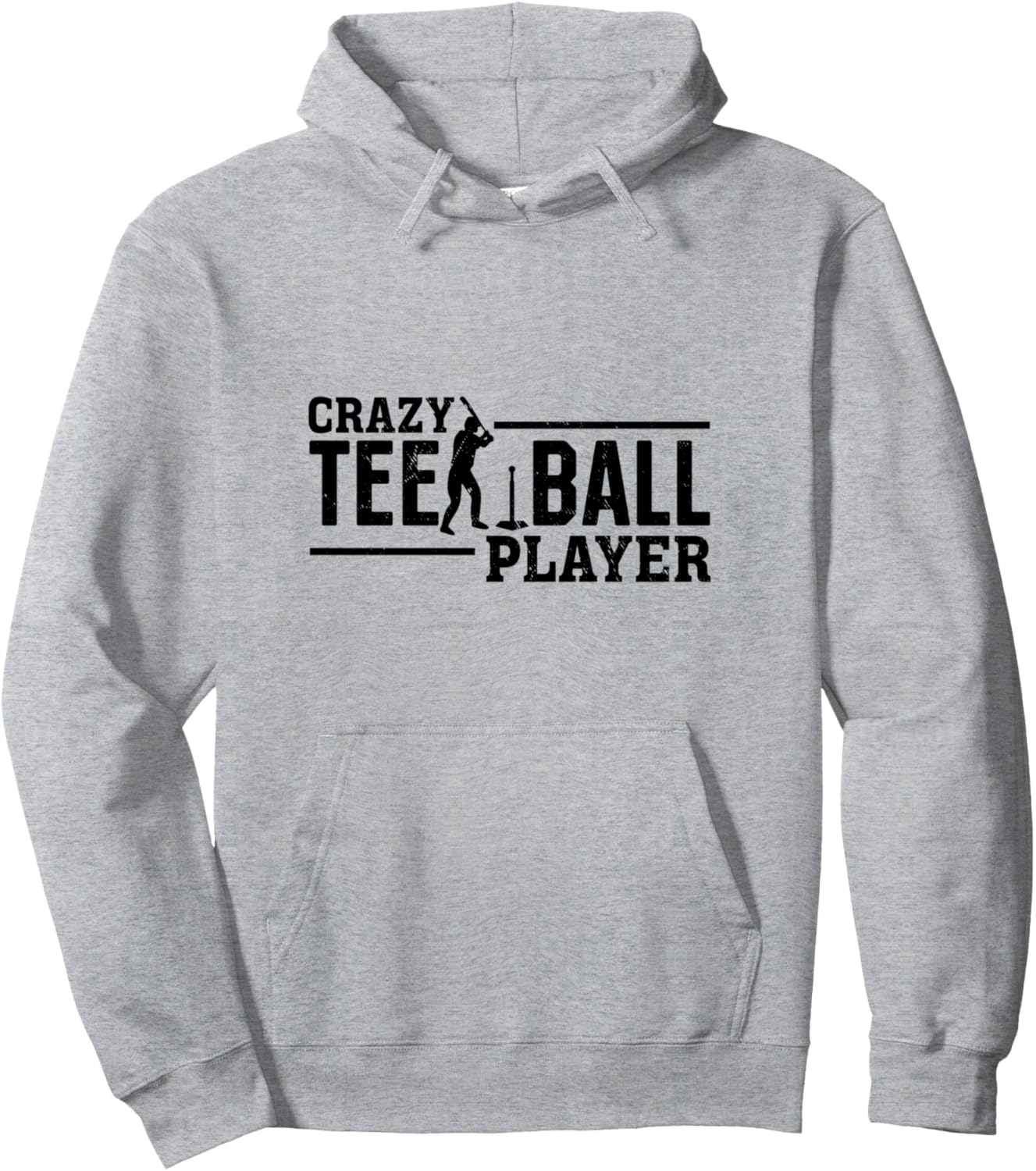 

Худи для игрока в тболл, играющего в тибол, Crazy Tee Ball Player Tee-Ball Player, серый