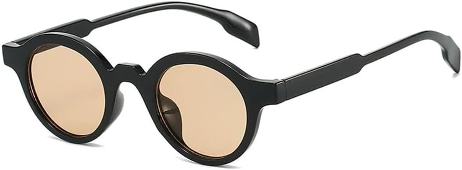 

Маленькие круглые женские солнцезащитные очки в стиле панк с градиентным покрытием UV400 для занятий спортом на открытом воздухе, бега и езды на велосипеде LXLHWN, Black Champagne