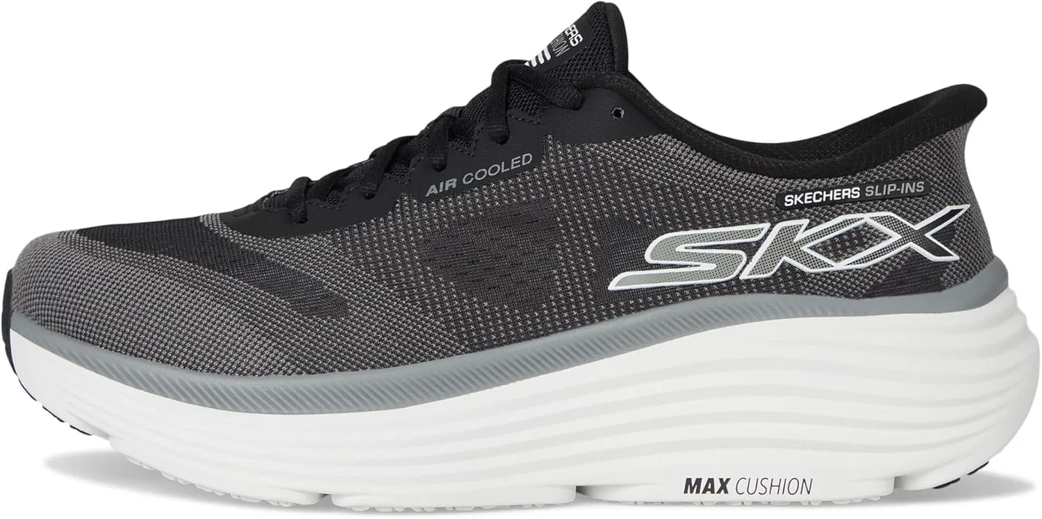 Мужские слипоны Skechers Hands Free Max Cushioning Endeavour - кроссовки Exciton, черный — фото 4