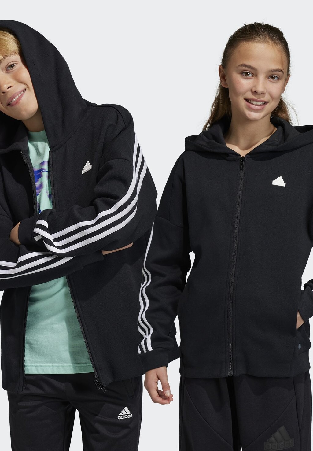 

Толстовка на молнии U Fi 3S Fz Hd Adidas, цвет black/white