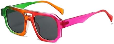 

Новые солнцезащитные очки 2025 года: многоцветная градиентная оправа для женщин и мужчин в стиле ретро-панк, солнцезащитные очки с защитой от УФ-излучения UV400 DSXLY, 6