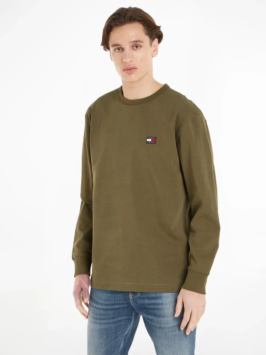 

Рубашка с длинными рукавами Tommy Jeans "TJM CLSC XS BADGE L/S TEE", зеленый