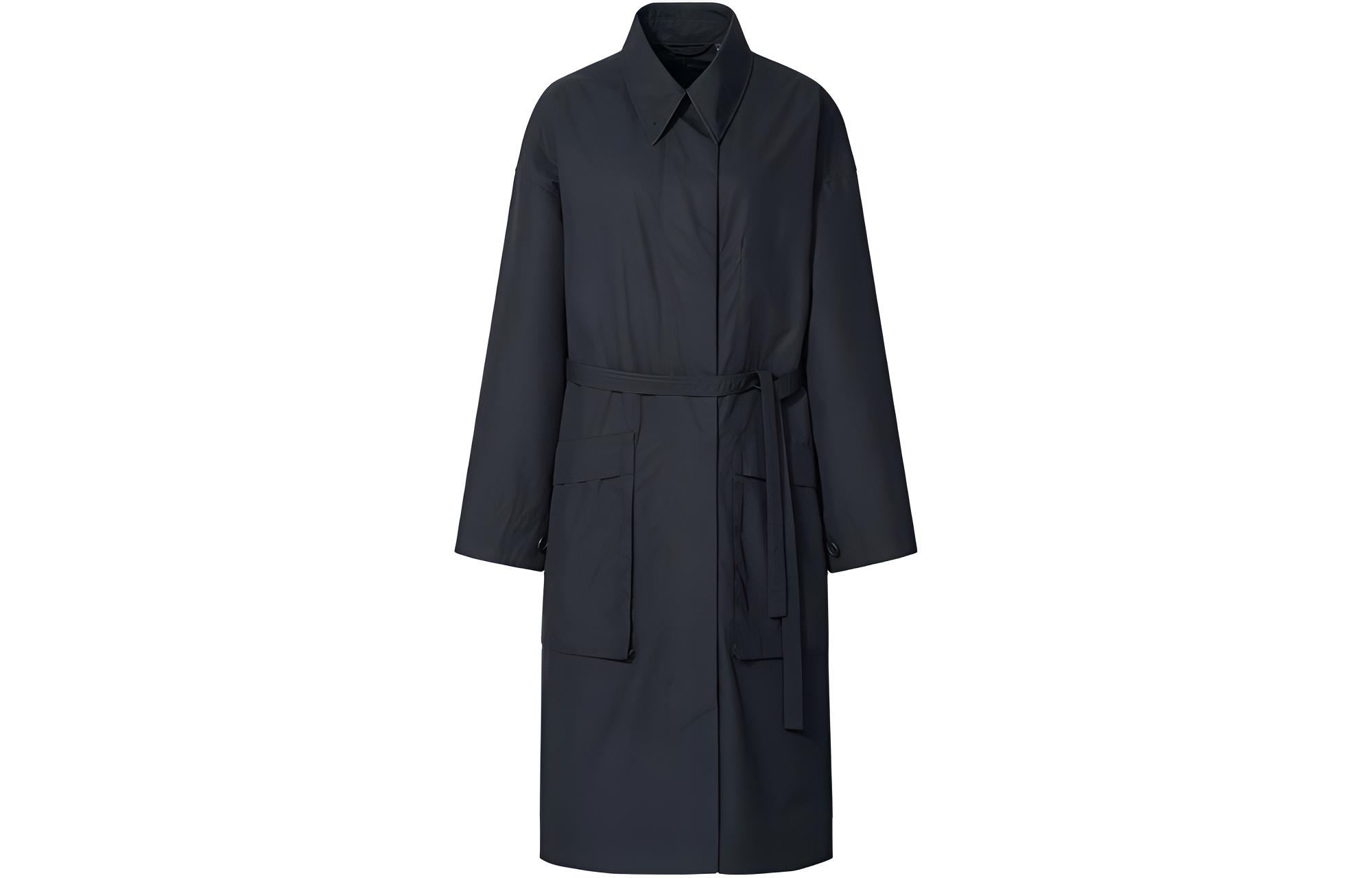 

UNIQLO Женское черное пальто Black, Black