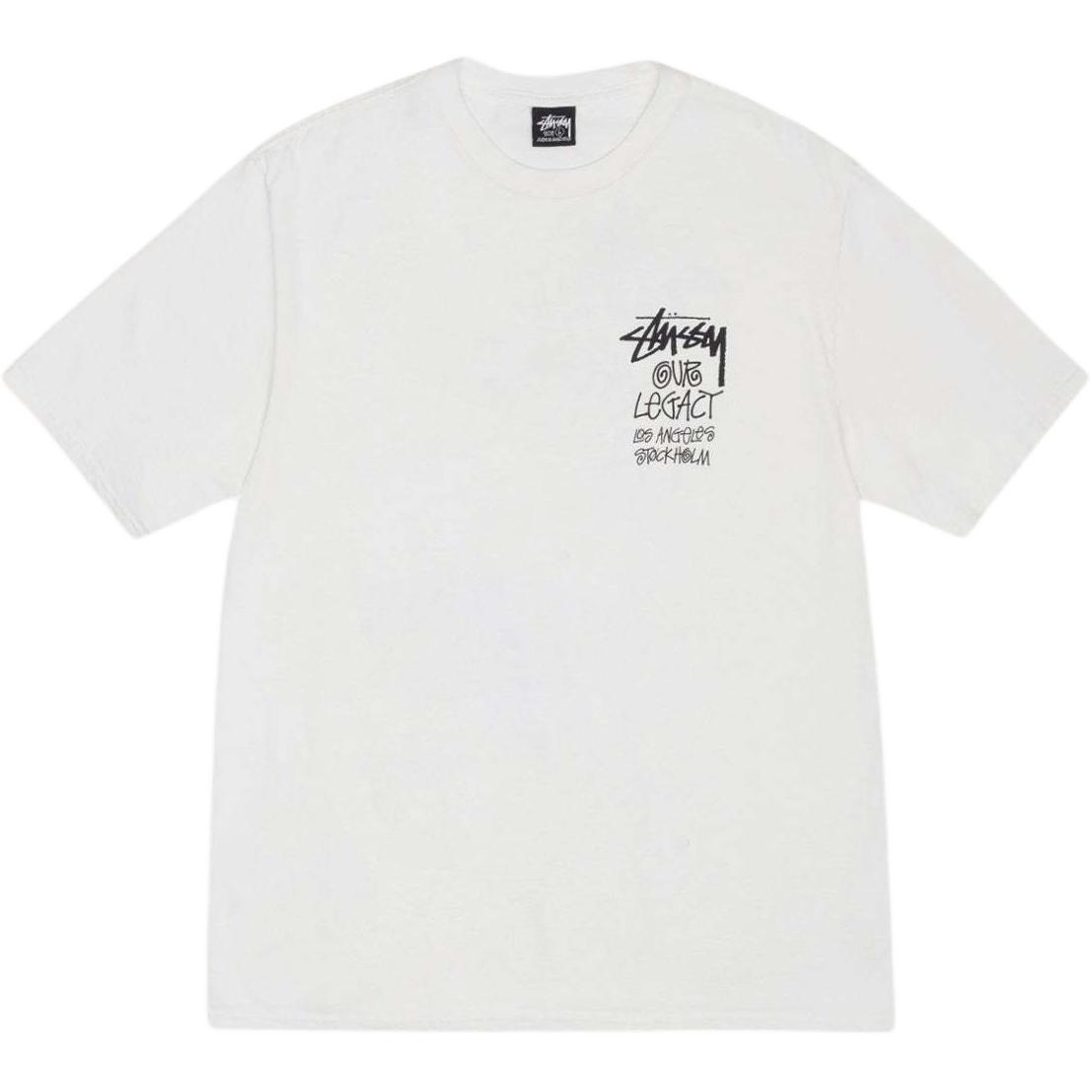 Футболка Our Legacy SS25 Work Shop Surfman pigment dyed unisex Stussy, белый — фото 4