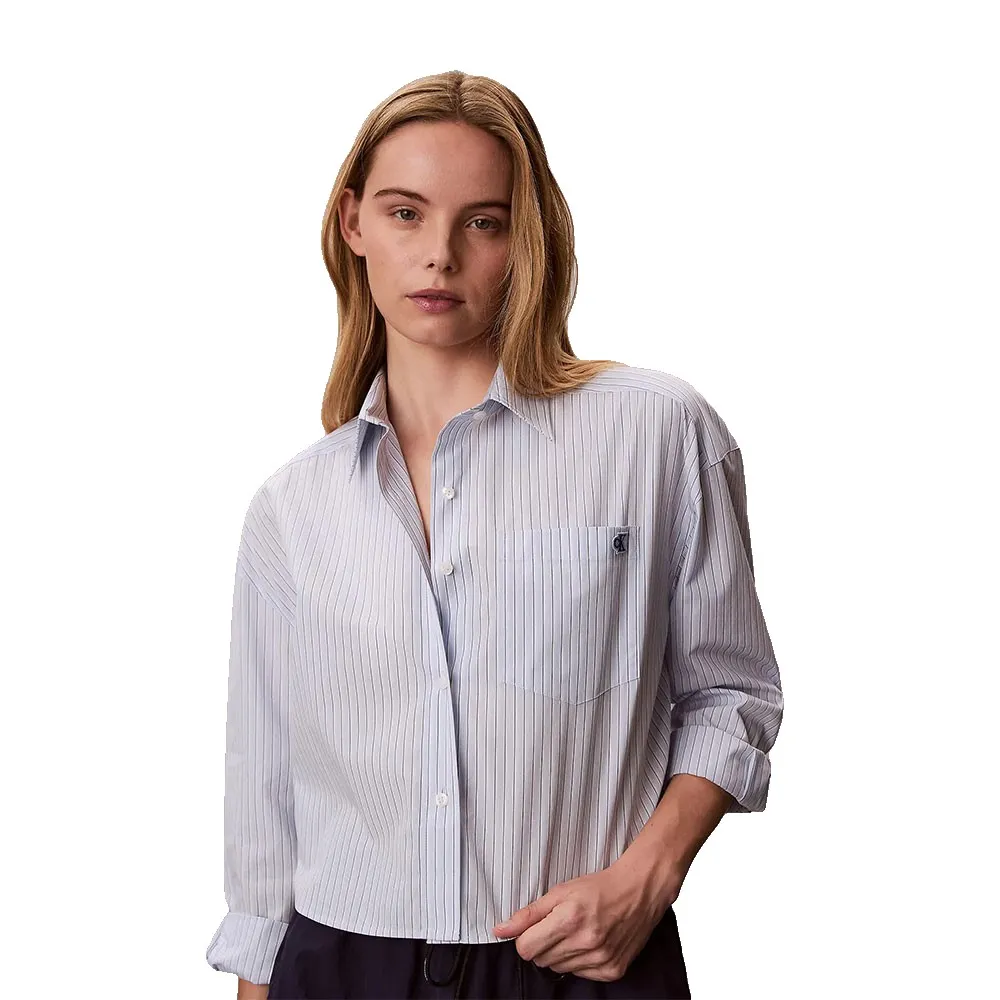 

Укороченная рубашка с длинным рукавом Calvin Klein Jeans LV047F105G, синий