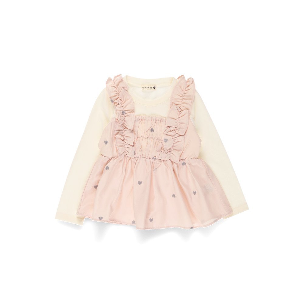 Туника для шорт с вышивкой в виде сердечек Branshes, pink — фото 2