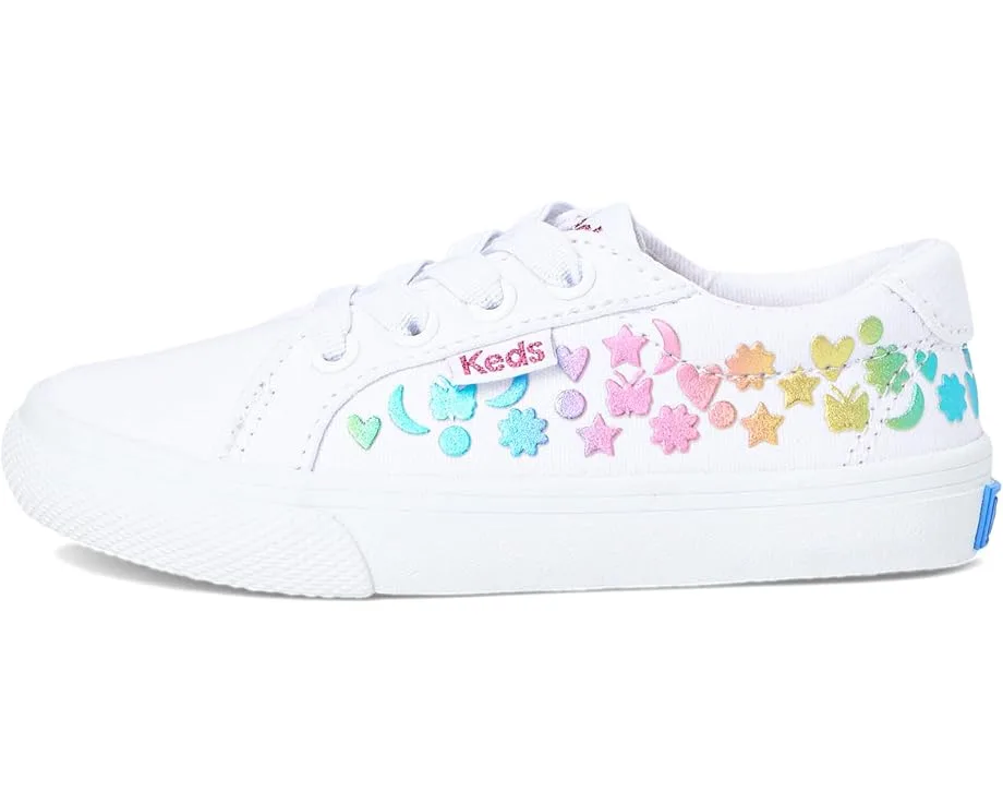 Кроссовки Keds Kids Jumpkick Elastic Stud Foil (Toddler), White/Rainbow — фото 4
