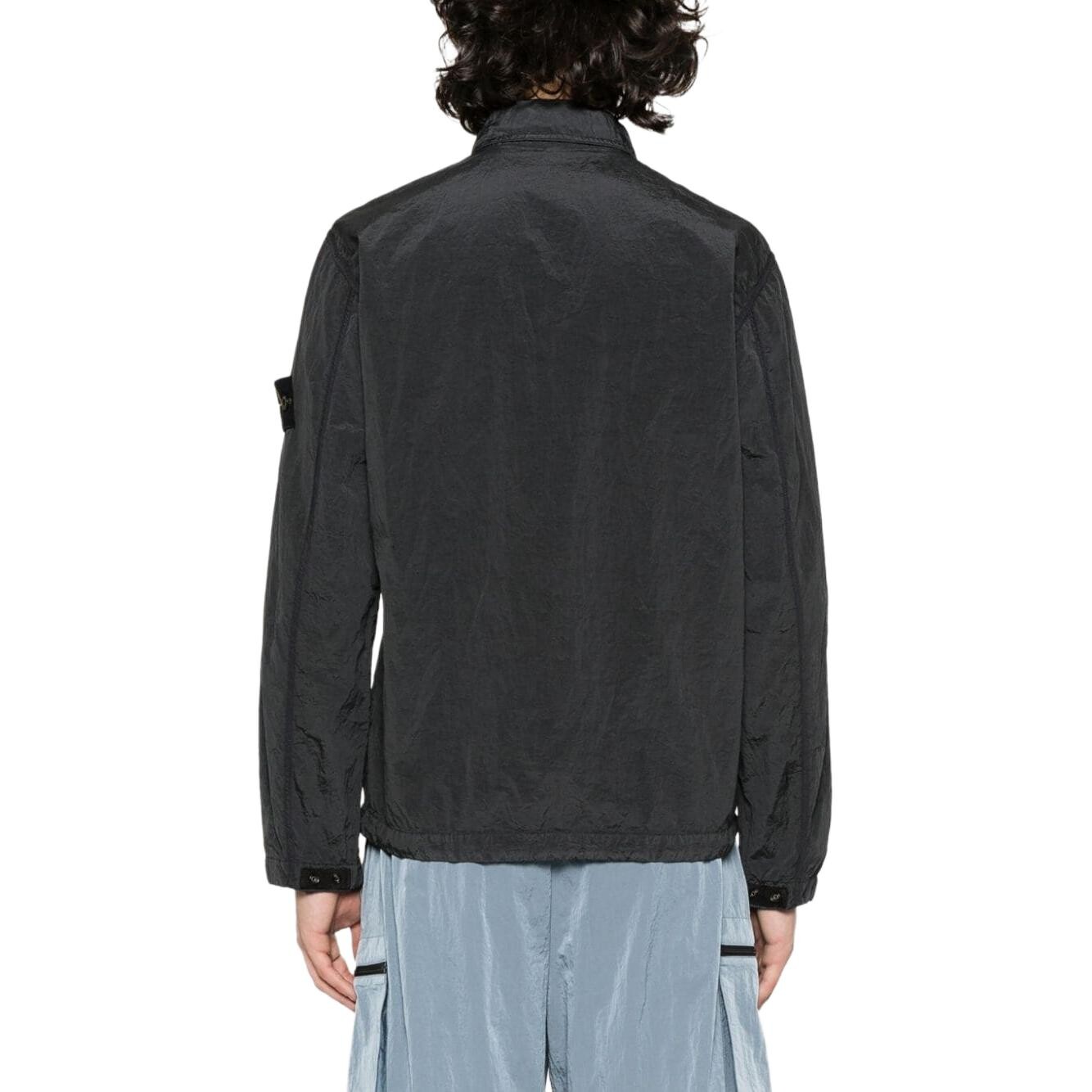 Куртка мужская из серии Metal Nylon, устойчивая к разрывам, угольно-черная Stone Island, черный — фото 3