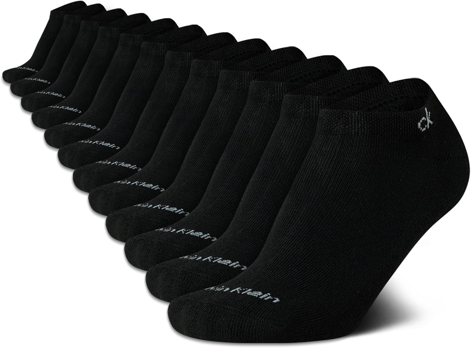 

Мужские носки Calvin Klein No Show - 12 пар мягких эластичных повседневных носков с низкой посадкой и нескользящей пяткой, Black Classic