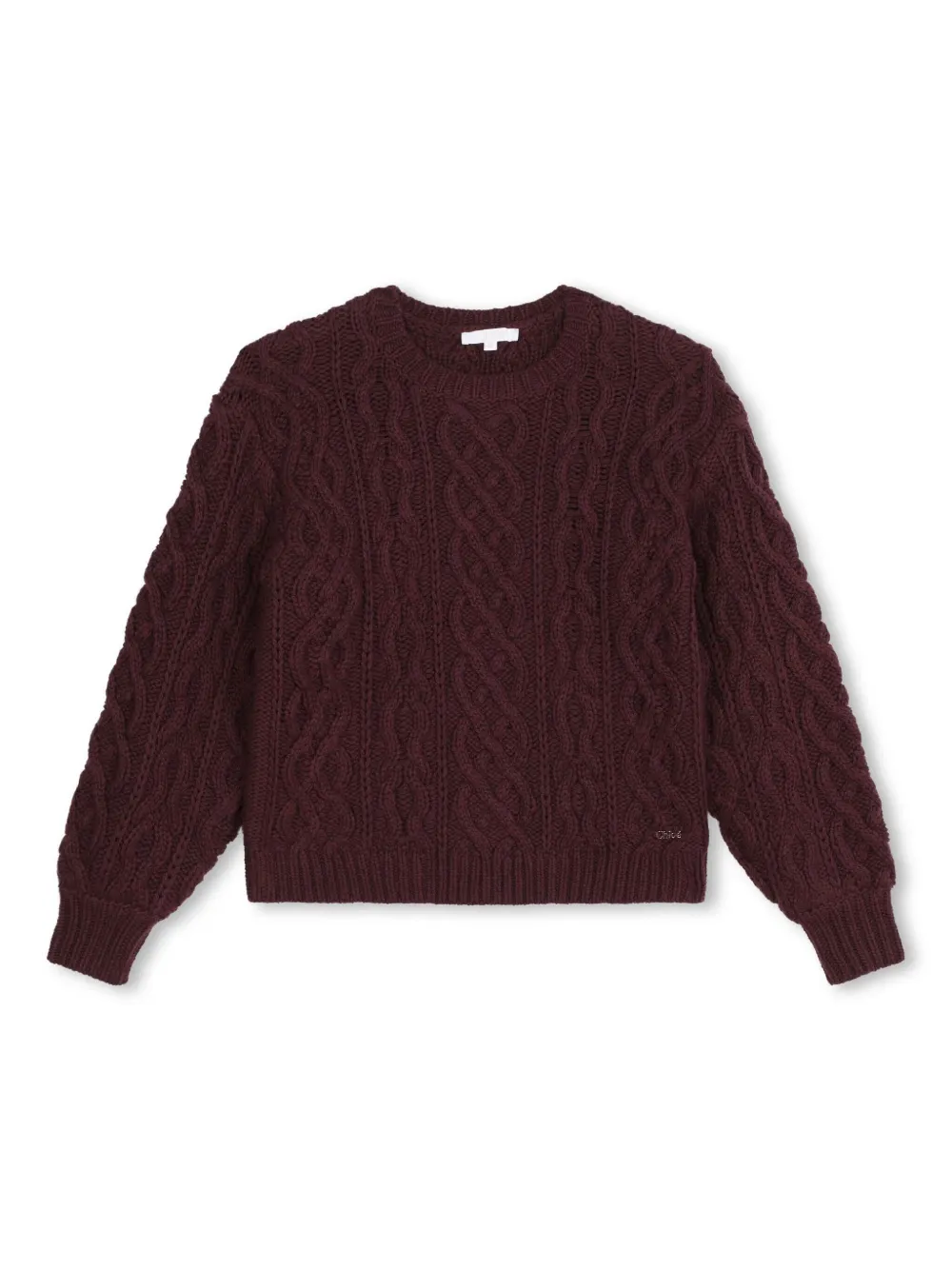 

Джемпер фактурной вязки Chloé Kids, красный