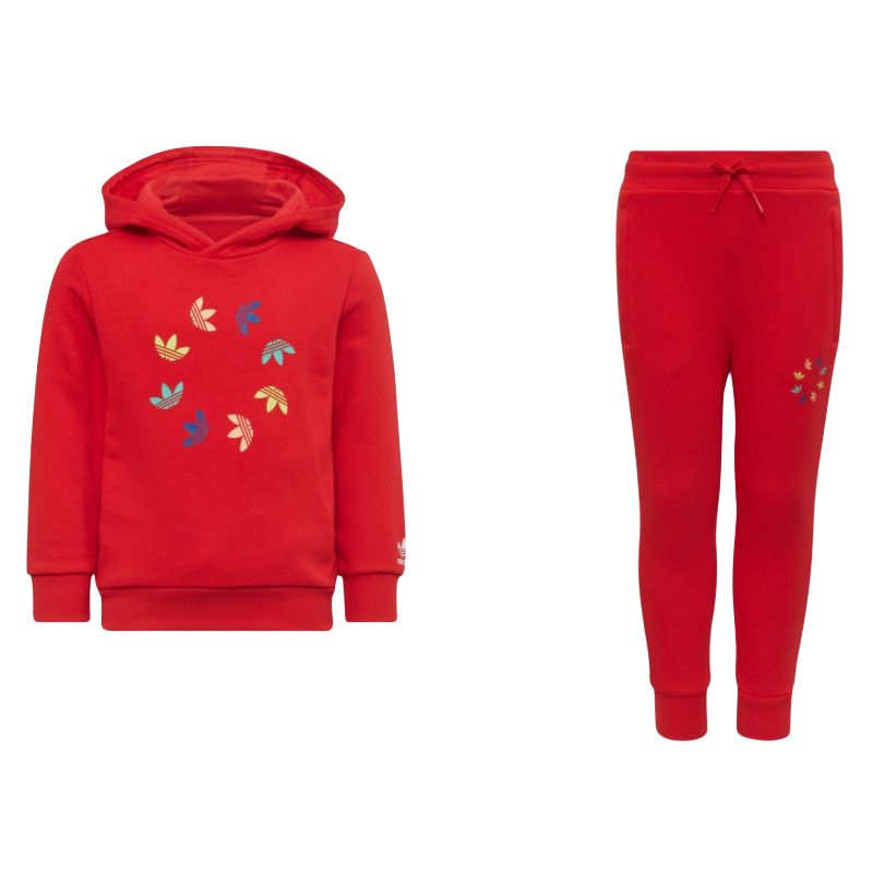 Adidas Originals Повседневный спортивный костюм красный для детей 3-7 лет — фото 3