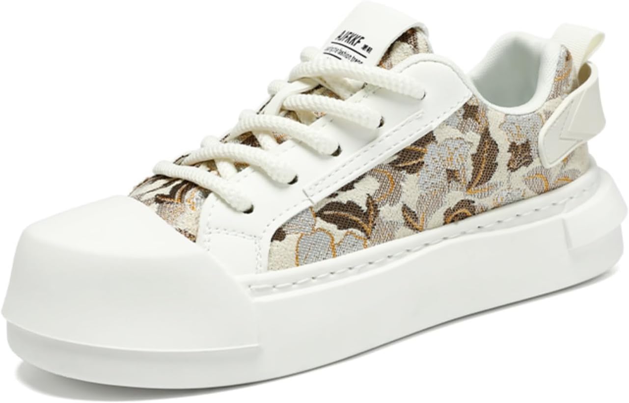 

Мужские массивные кроссовки с цветочным принтом, модная повседневная обувь, идеально подходят для прогулок по городу, встреч в выходные и ежедневных поездок на работу Aokisx, белый/хаки