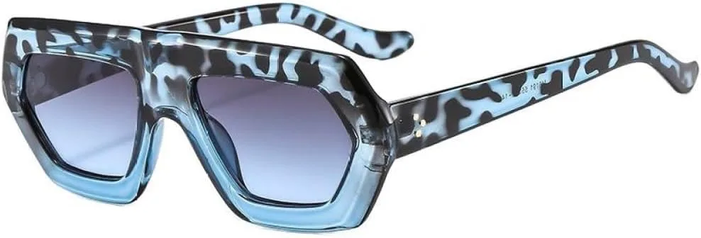 

Ретро-солнцезащитные очки неправильной формы для женщин и мужчин, модная оправа, солнцезащитные очки, трендовые оттенки, защита от УФ-излучения UV400 MTZJH, Blue Demi