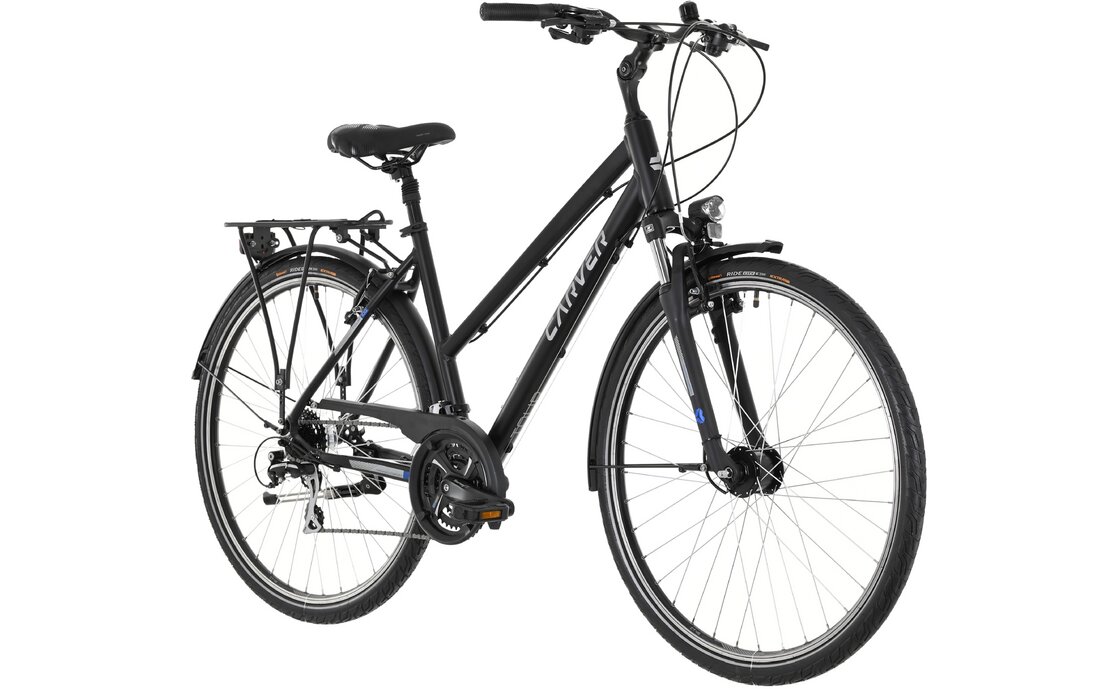 Треккинговый велосипед Carver Tour 100 - 28 дюймов - Damen Sport - 2024, цвет Schwarz|black/silver/blue — фото 2