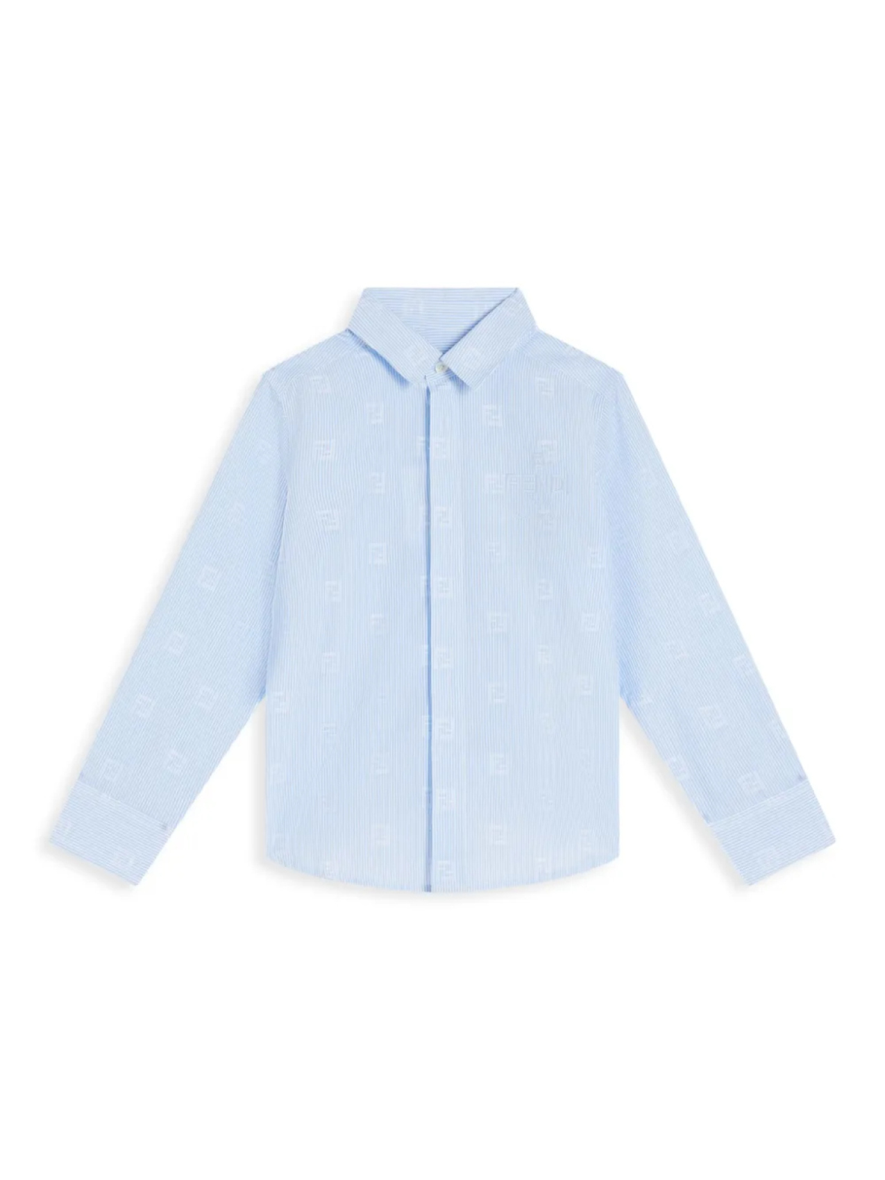 

Рубашка в полоску Fendi Kids, синий