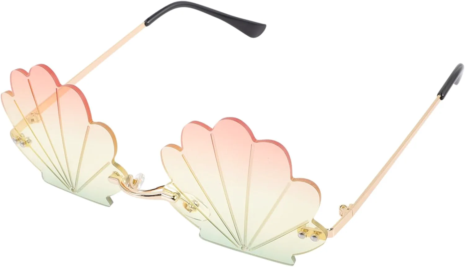 

Солнцезащитные очки IMIKEYA в форме морской ракушки, без оправы, стильные и удобные, подходят для подростков и взрослых, Transparent frameless sunglasses -Size:13