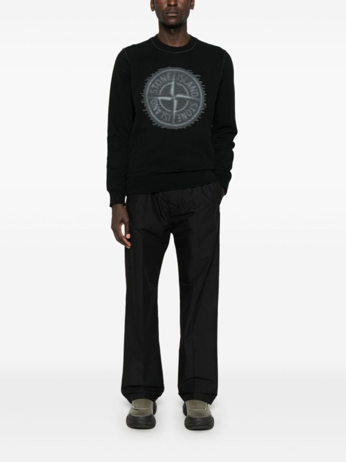 Stone Island толстовка из органического хлопка, черный — фото 2