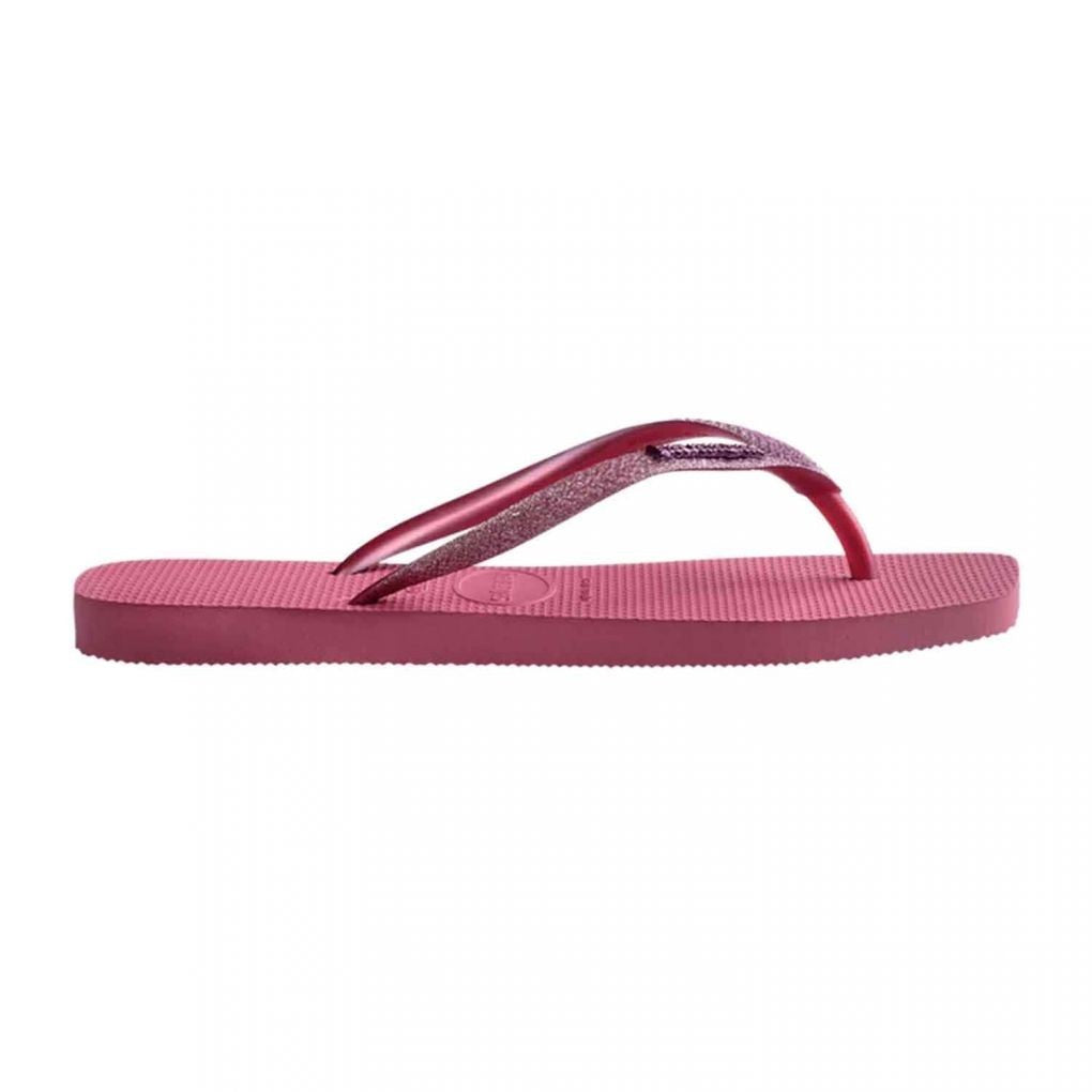 Havaianas Slim 4148102-1750 Женские сандалии Розовый глиттер Шлепанцы — фото 2