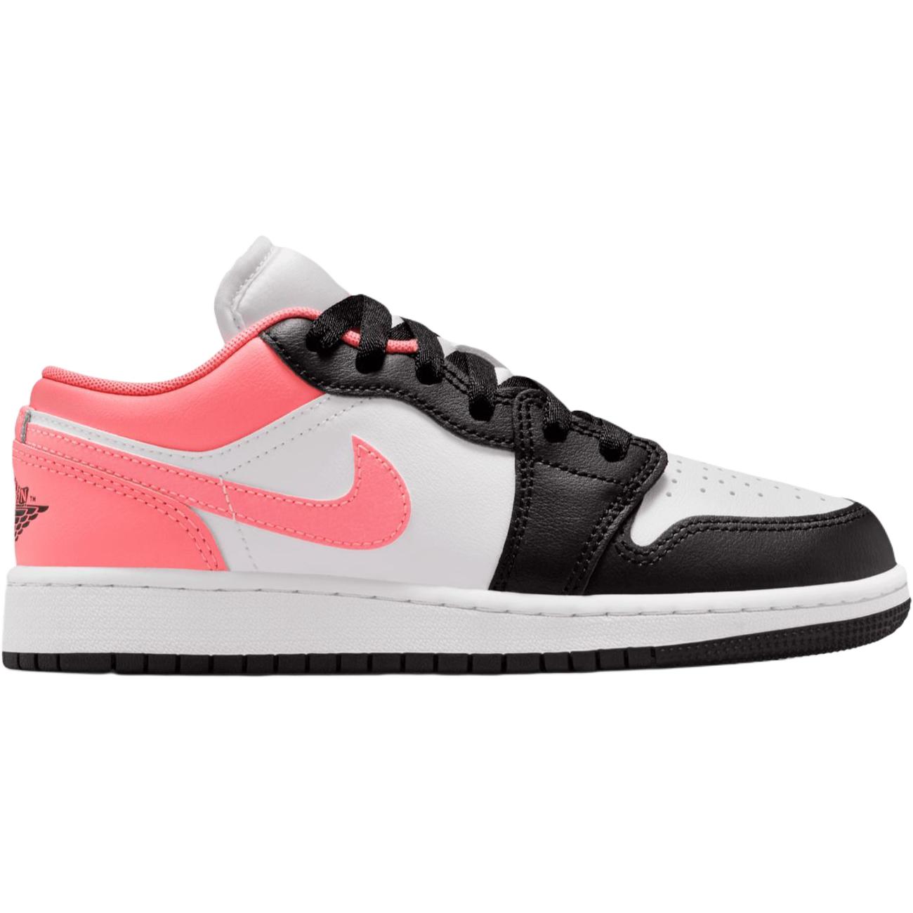 Jordan Детские баскетбольные кроссовки Air 1 Low top, белые с розовым верхом, для подростков — фото 3