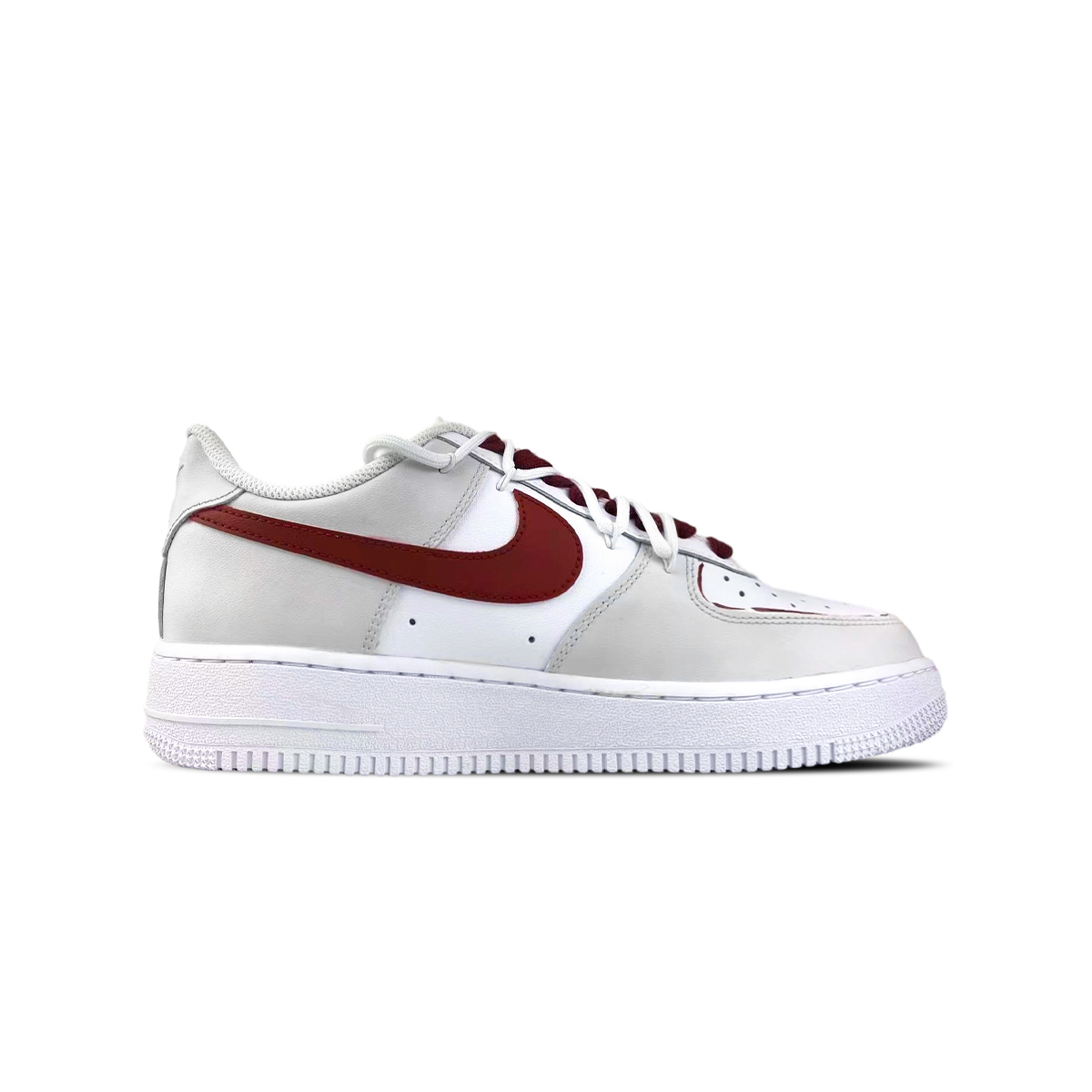 Nike Кроссовки Air Force 1 BNK Blush Letter Low top Skateboard Unisex белые красные — фото 3