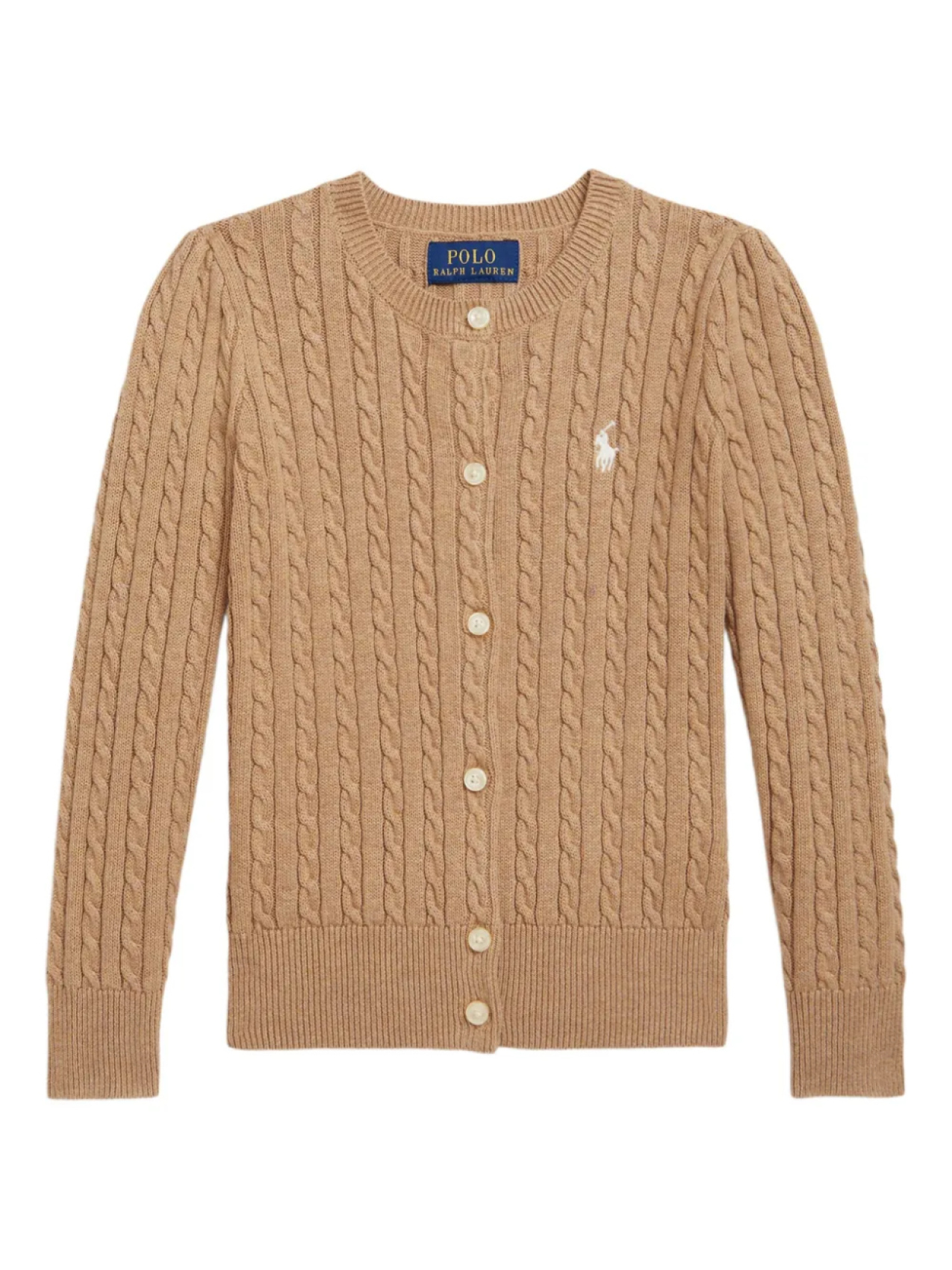 

POLO RALPH LAUREN KIDS кардиган фактурной вязки, нейтральный
