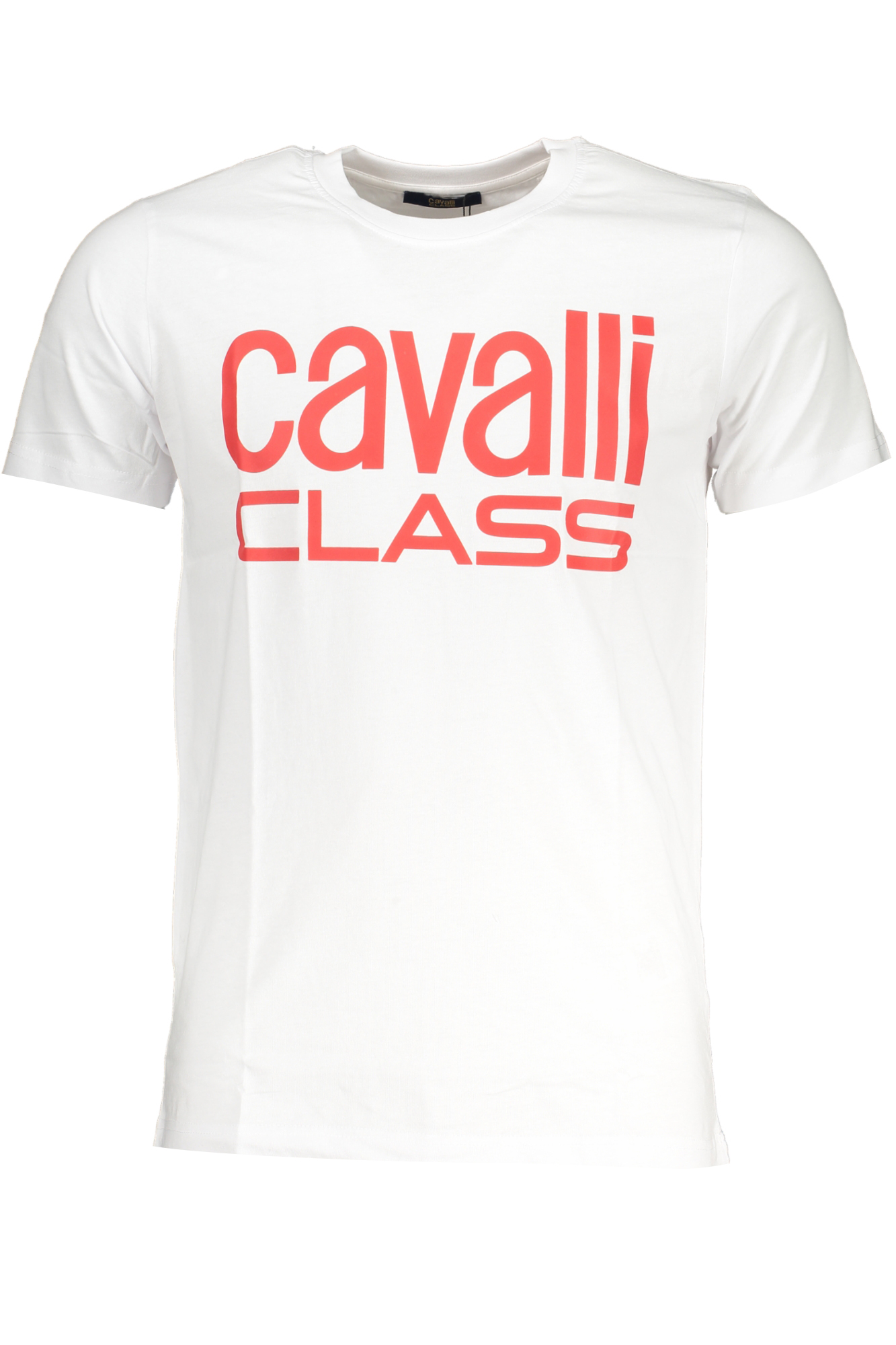 

Мужская футболка Cavalli Class хлопковая с красной надписью, белый
