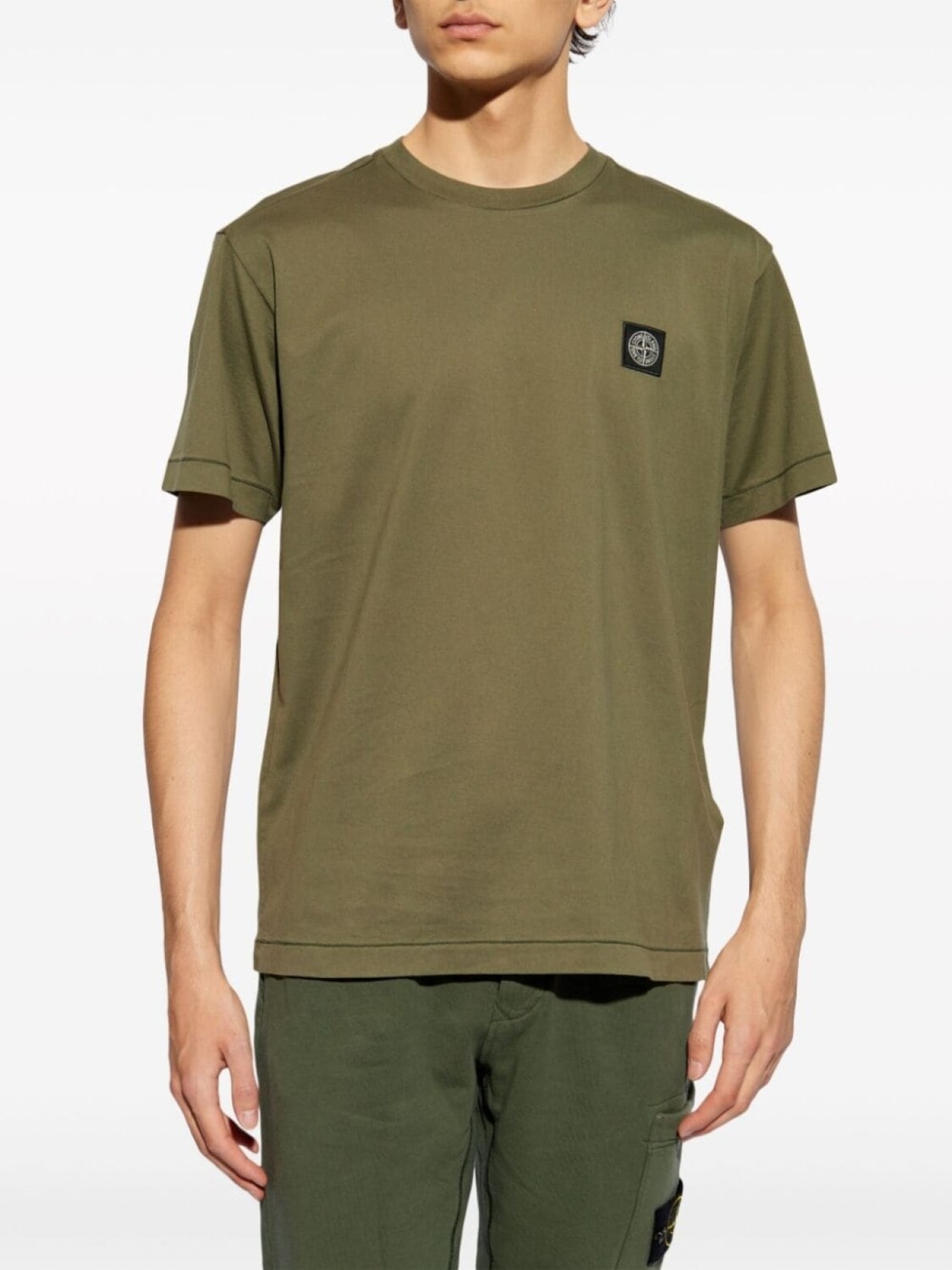 Stone Island футболка из хлопка с аппликацией «Компас», зеленый — фото 3