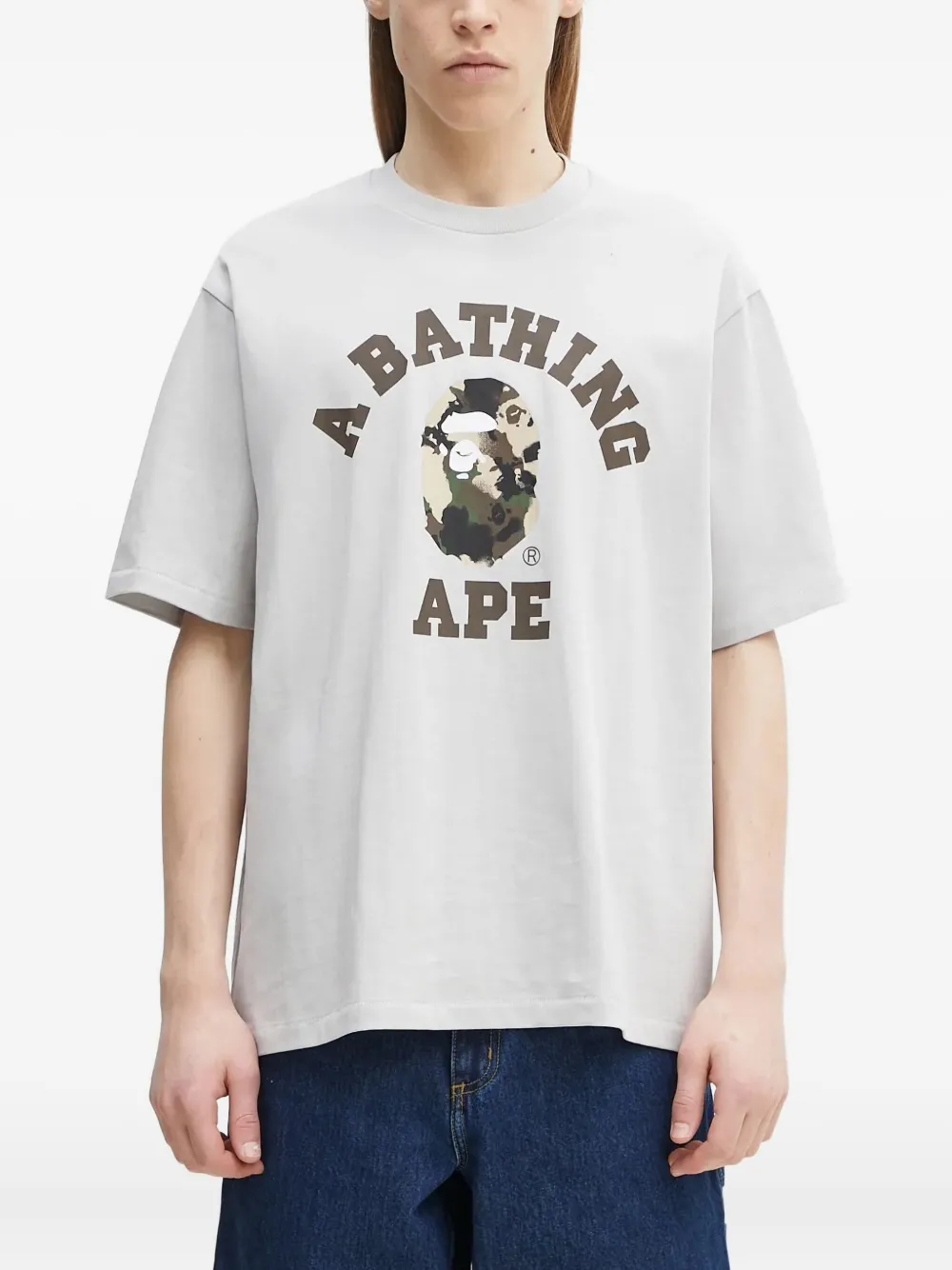 

Футболка с логотипом A BATHING APE, серый
