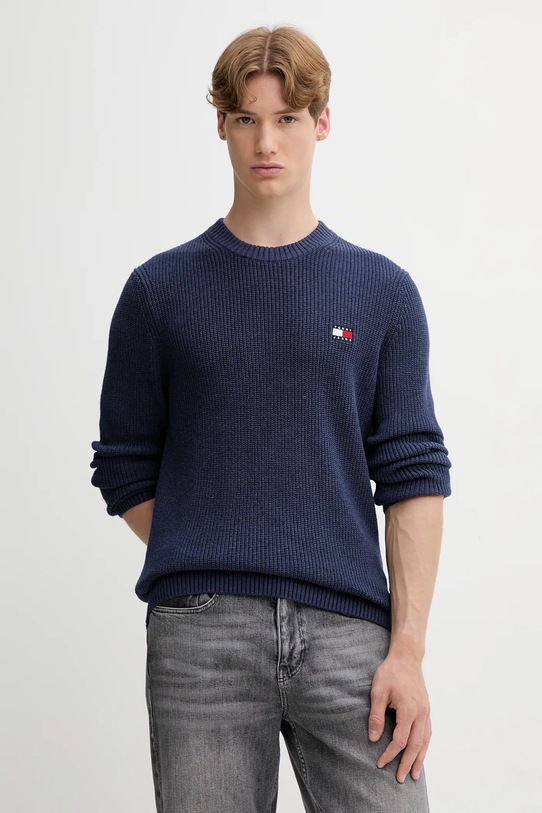 

Хлопковый свитер Tommy Jeans, темно-синий