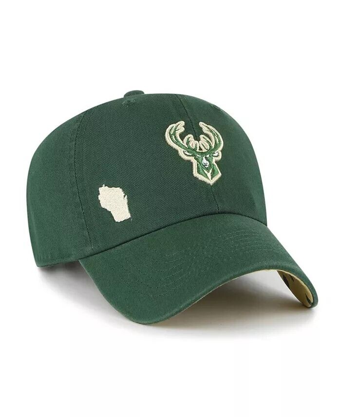 

Женская кепка Hunter Green Milwaukee Bucks Confetti Undervisor Clean Up Adjustable '47 Brand