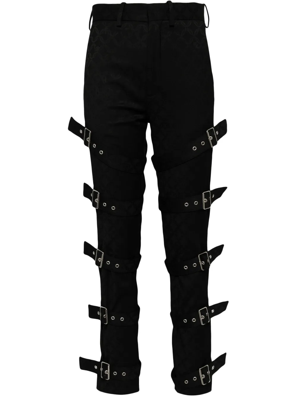 

Жаккардовые брюки с поясом Charles Jeffrey Loverboy, черный