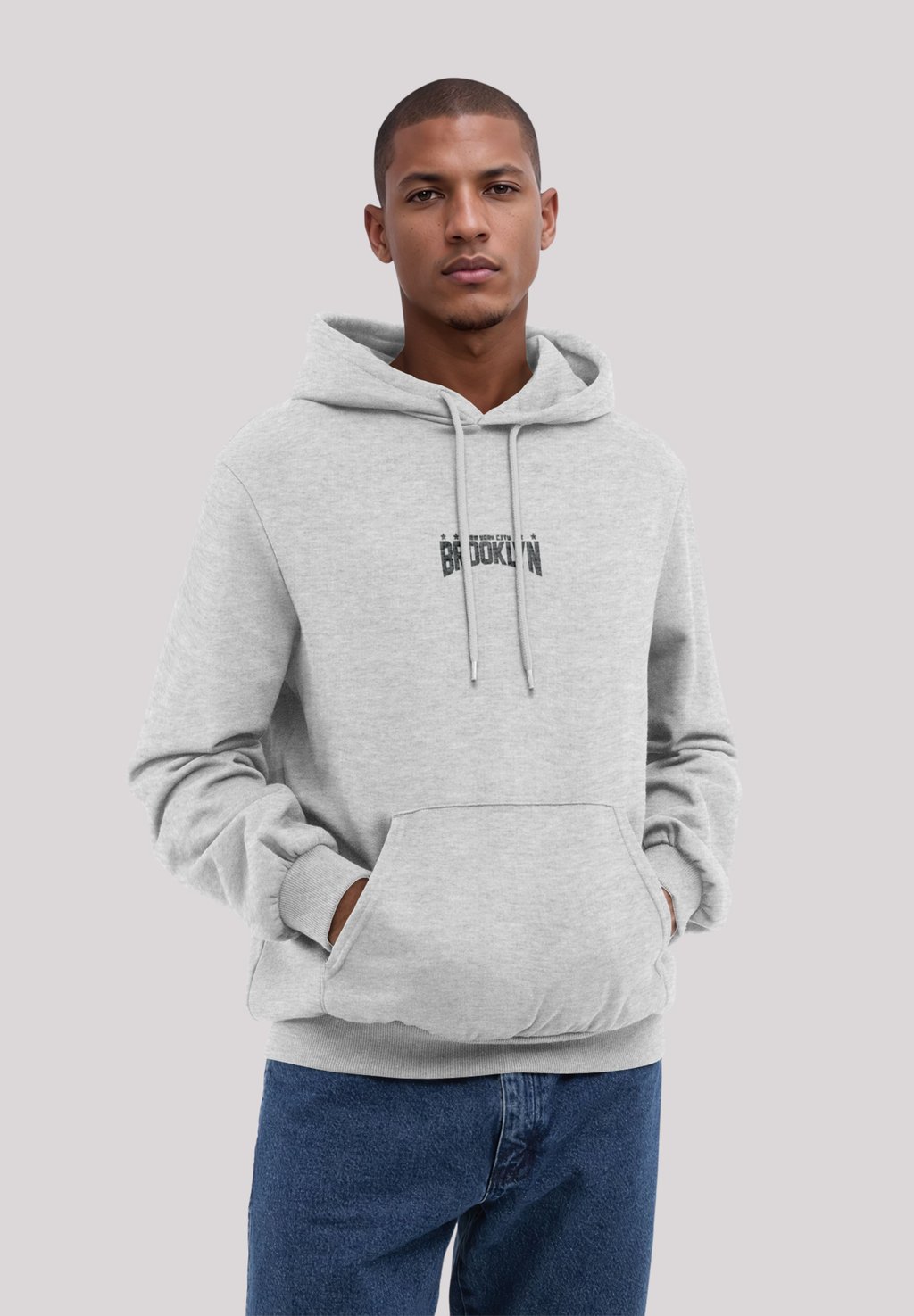 

Толстовка BROOKLYN NEW YORK BESTICKT - Hoodie F4NT4STIC, серый