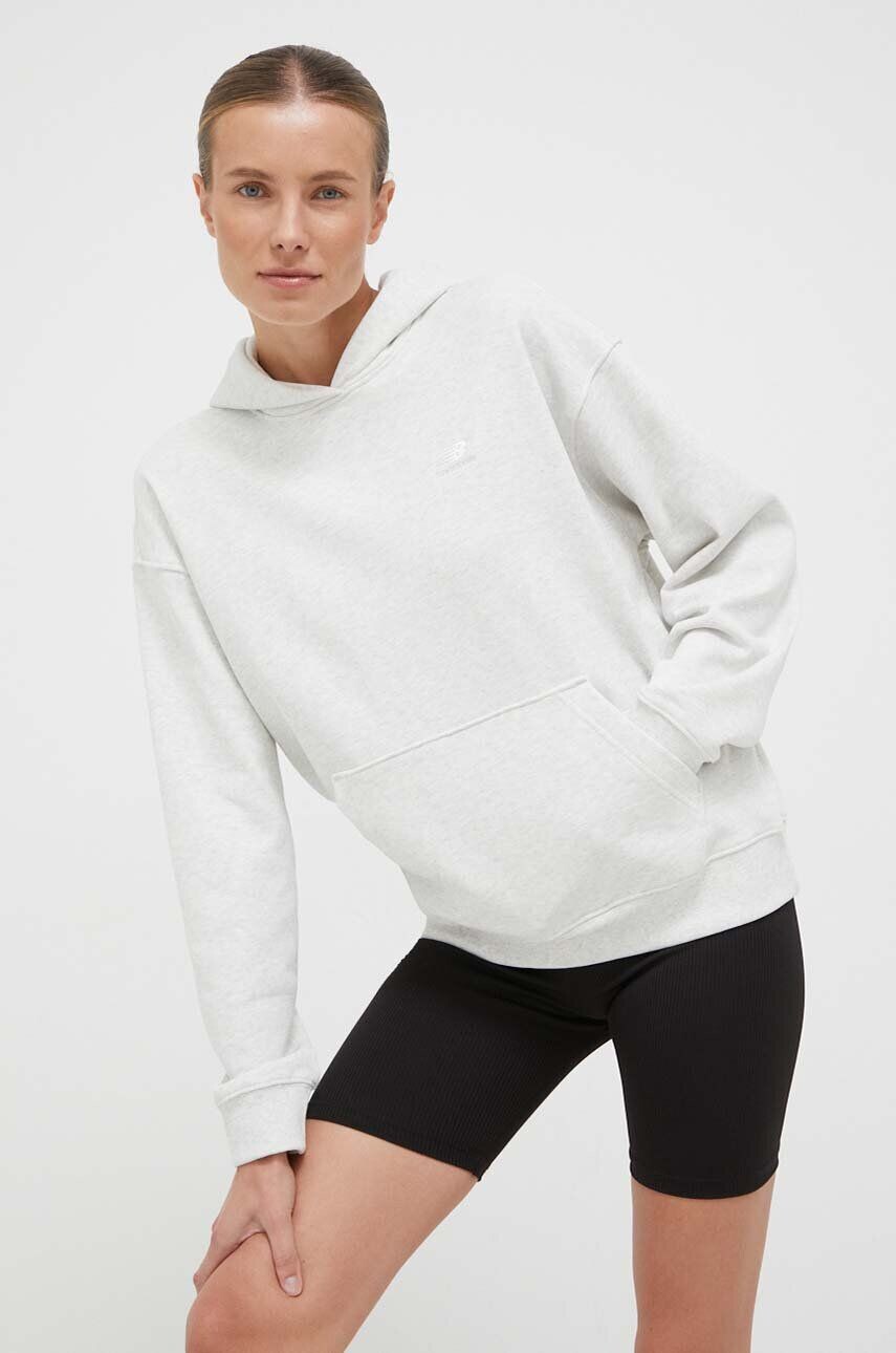

Хлопковая толстовка New Balance, серый