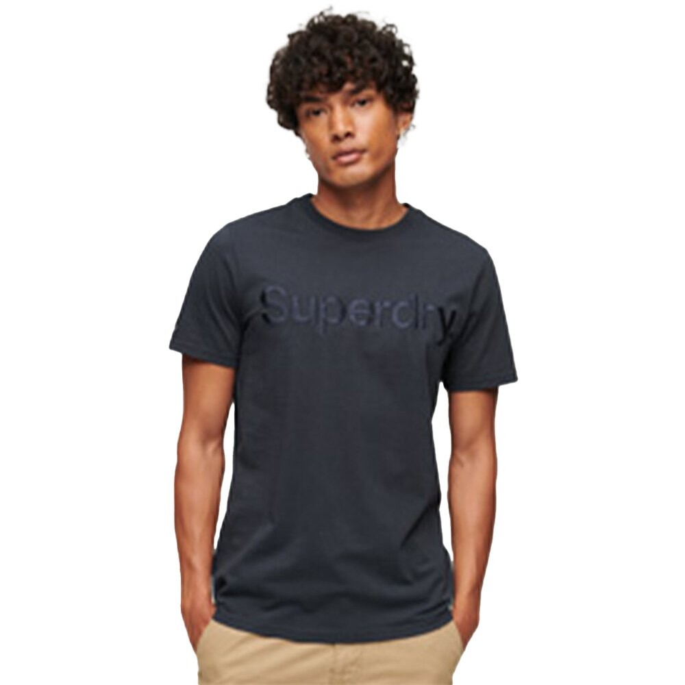 

Футболка Superdry Tonal Embroidered Logo, синий, Серый, Футболка Superdry Tonal Embroidered Logo, синий