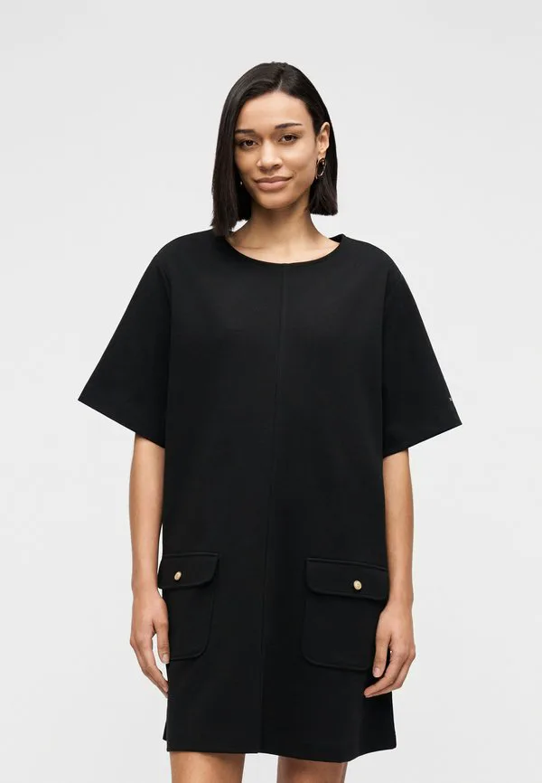 Платье-Футляр с золотистыми пуговицами Tommy Hilfiger, Black
