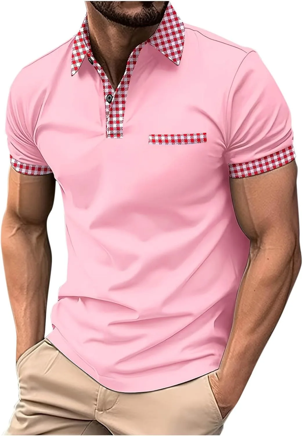 

Мужская футболка Casual Henley с коротким рукавом