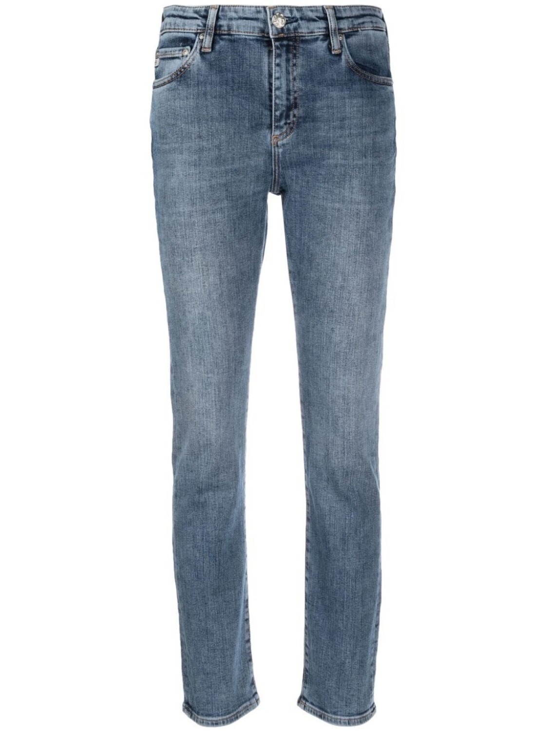 

AG Jeans прямые джинсы с завышенной талией, синий