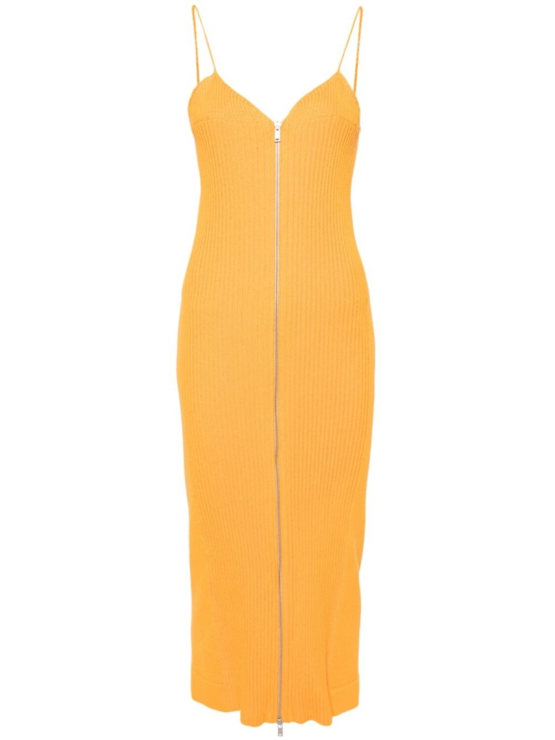 

Jil Sander трикотажное платье на молнии, оранжевый