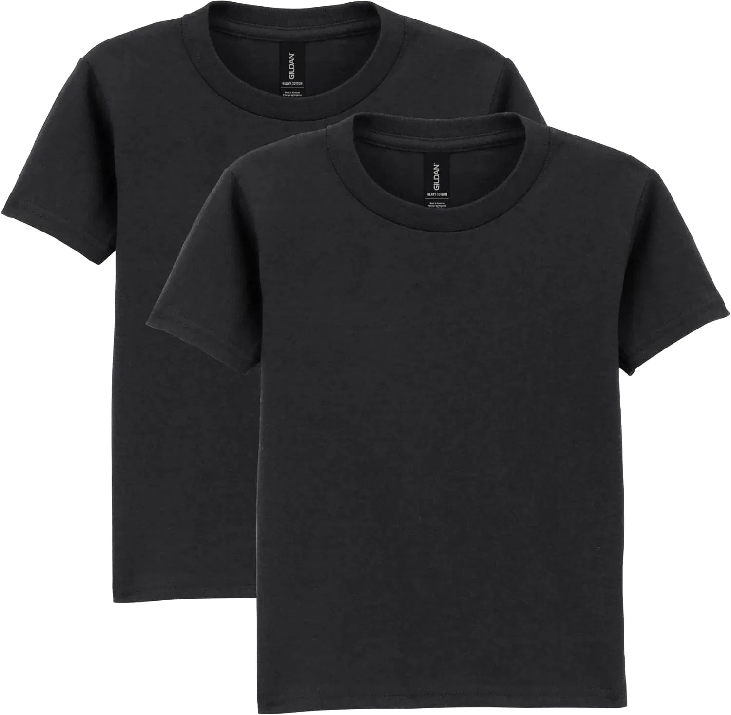 Футболка для малышей хлопковая Gildan, 2 шт., Black