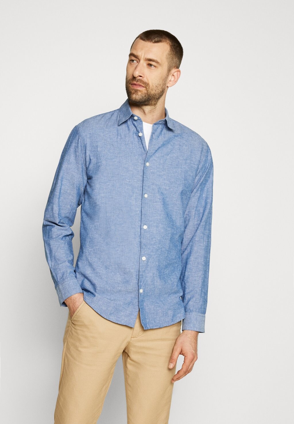

Рубашка SLIMNEW SHIRT Selected Homme, цвет medium blue denim
