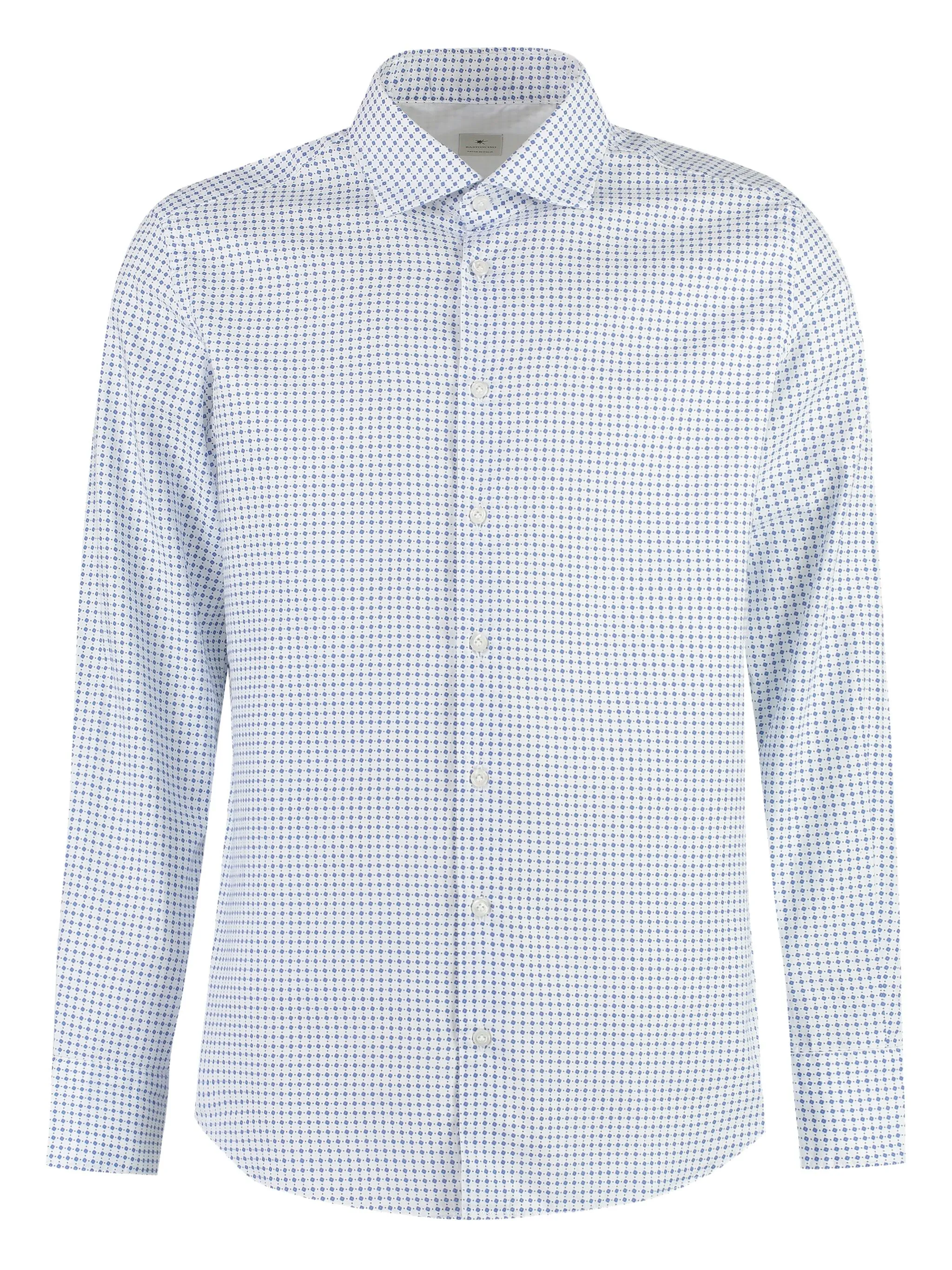 

Клетчатая рубашка с длинными рукавами Bastoncino, белый